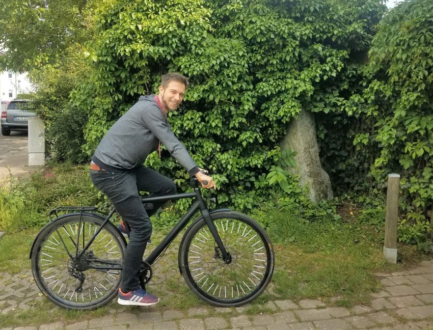 Fabian auf dem Fahrrad